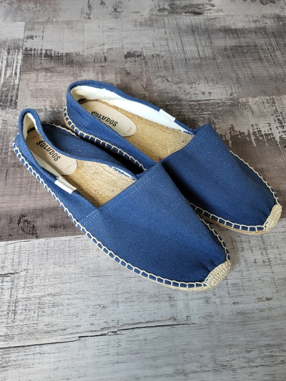 Soludos Original Women's Canvas Dali Espadrille Slip On Shoes Blue Size 9.5